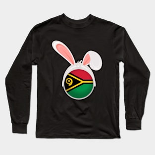 happy easter Vanuatu bunny ears flag cute designs Long Sleeve T-Shirt